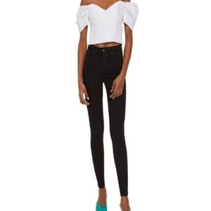 Top Shop Jaime moto high waisted jeans